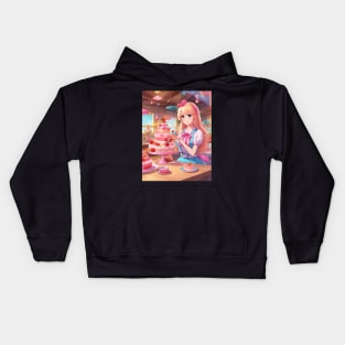 A delectable fusion of anime and cake Kids Hoodie